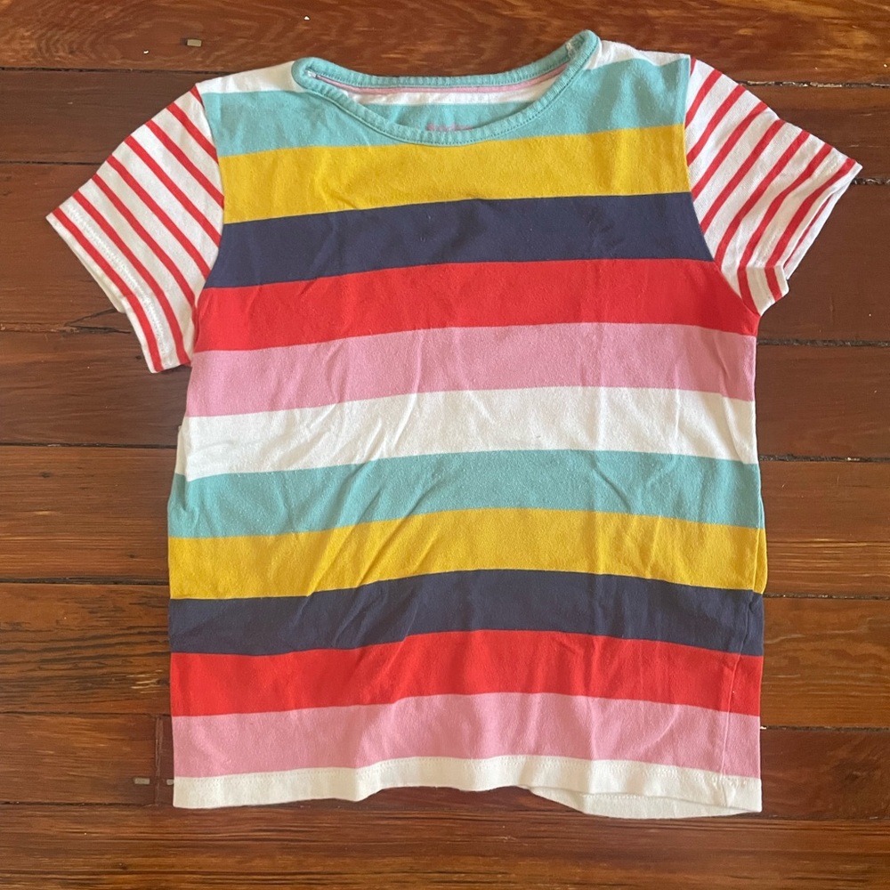 Mini Boden Red and Pink Short Sleeve Tee